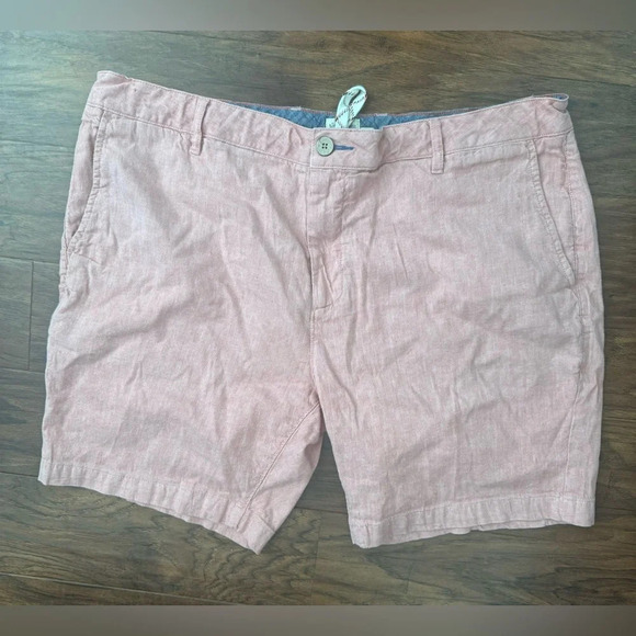 Faherty Men’s Tradewinds Linen Blend Shorts Coral Size 40 - Picture 1 of 9